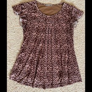 Women’s Sz Large Furnex Brand Cheetah Print Top